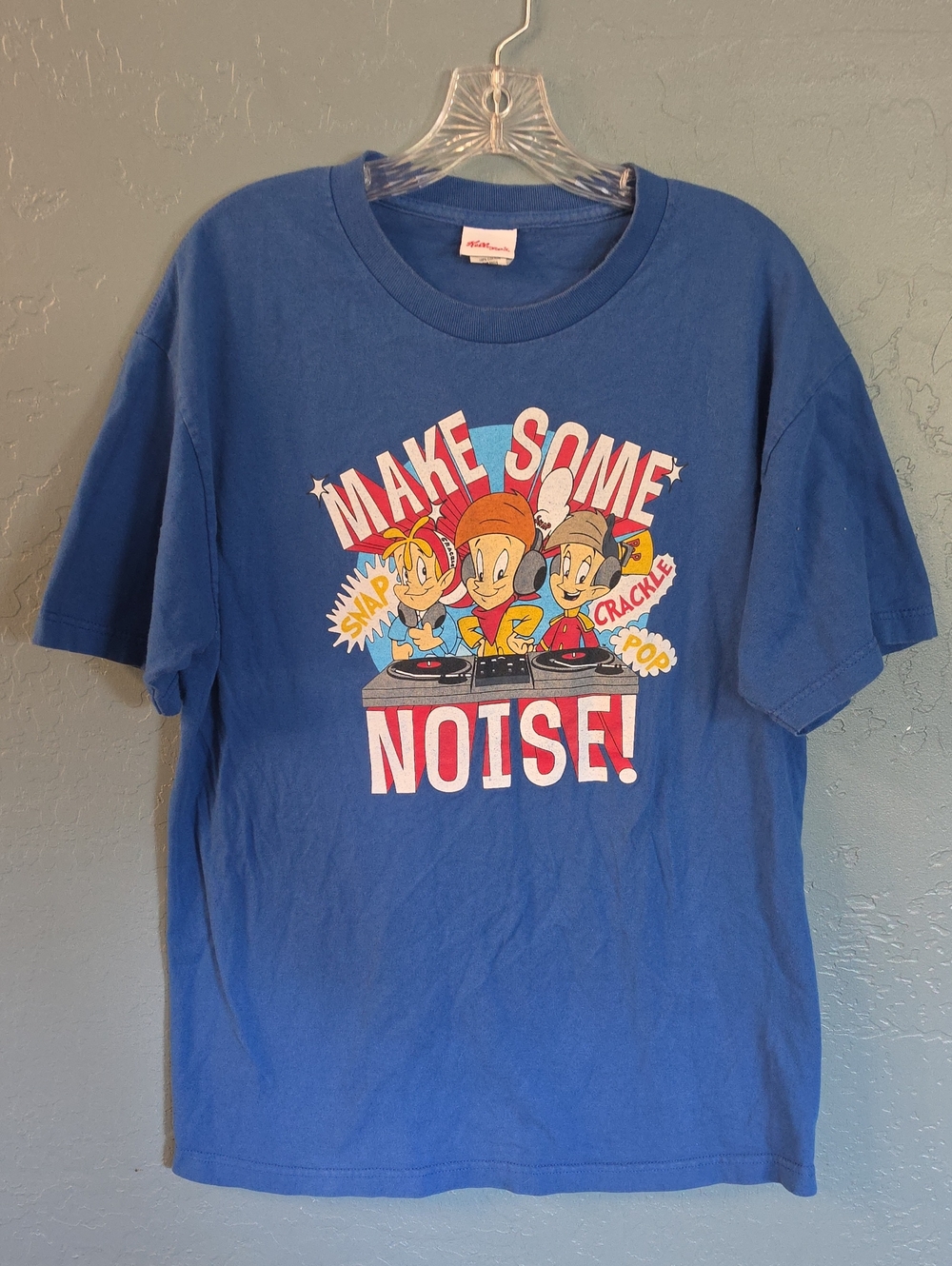 Y2K Rice Krispies Make Some Noise! Blue Kids Graphic Tee